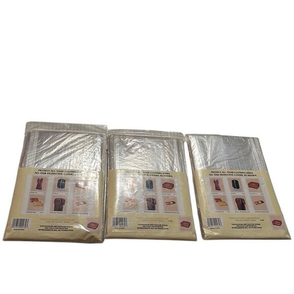 *NEW*  Better Home Clear Zippered Blanket Storage Bag Set Of 3 Size 21"x25"x11" - Picture 2 of 4